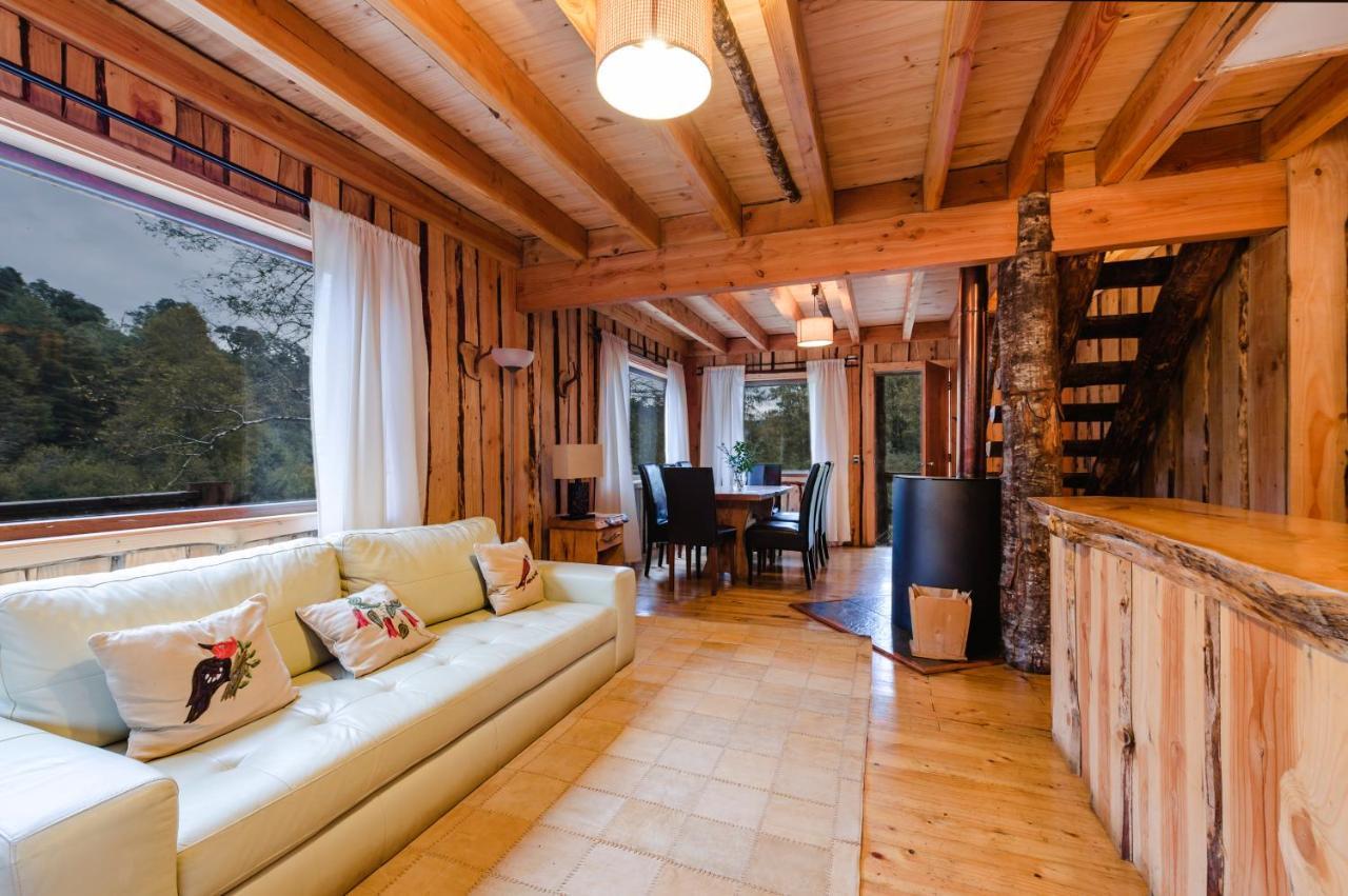 Huilo Huilo Cabanas Del Bosque Puerto Fuy Bagian luar foto