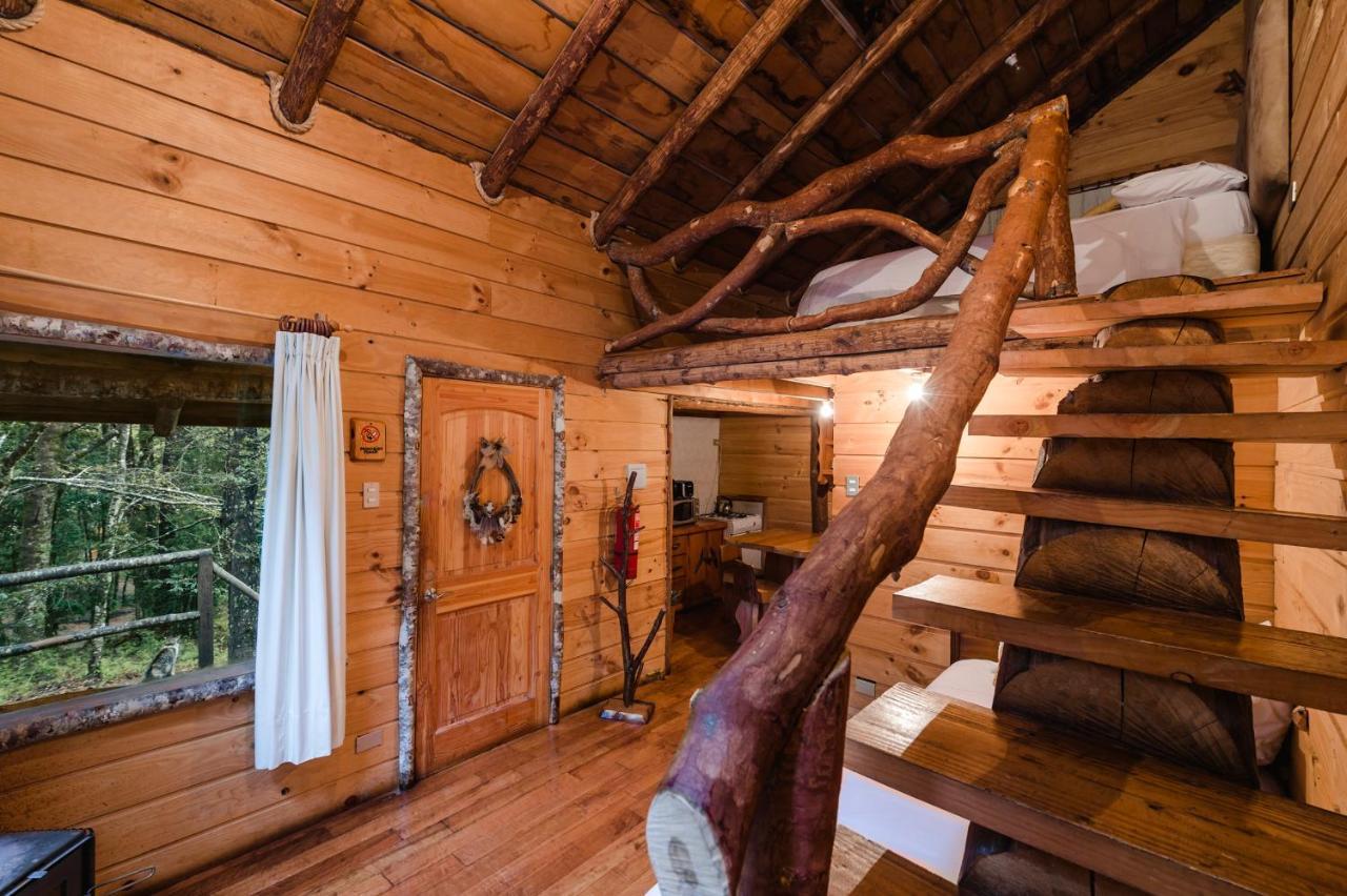 Huilo Huilo Cabanas Del Bosque Puerto Fuy Bagian luar foto