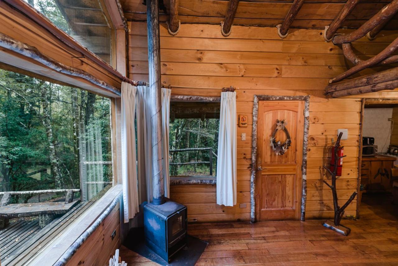 Huilo Huilo Cabanas Del Bosque Puerto Fuy Bagian luar foto
